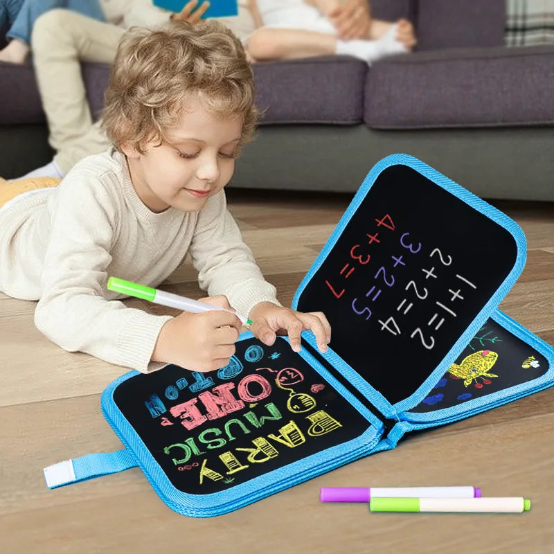 Reusable Doodle Book for Kids with 12 Watercolor Pens