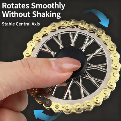 Metal Fidget Spinner – Gear & Bike Chain Fingertip Spinner