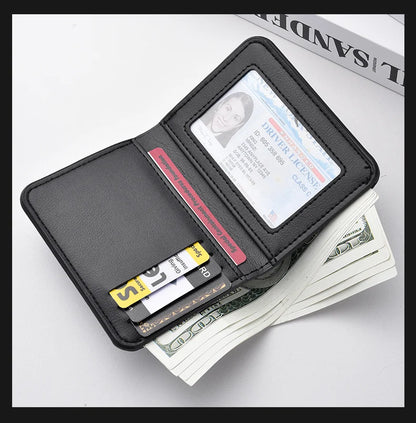 Men's Credit Card Wallet Ultra Thin PU Leather Mini Wallet