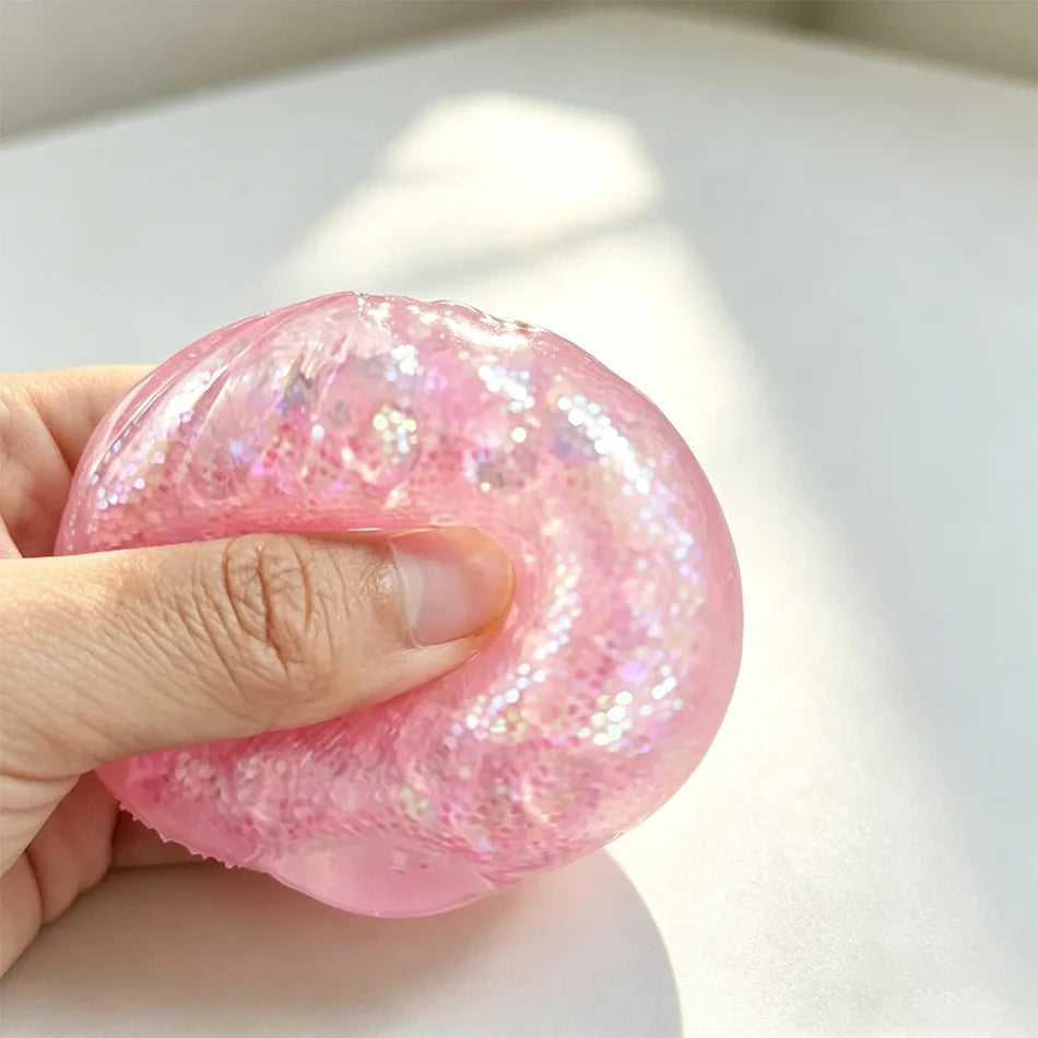 Mini Glitter Dumpling Squishy – 5–5.5cm Fidget Toy