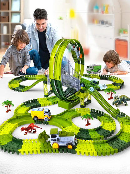 Dinosaur Racing Car Track Set