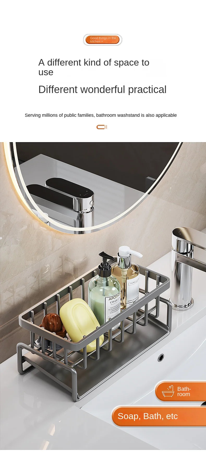 Stainless Steel Kitchen Sink Sponge Drain Rack