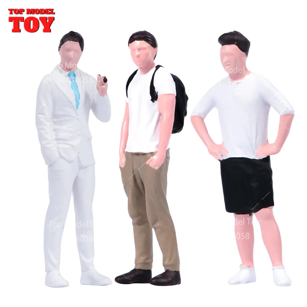 1/64 Miniature Figures Model Car Accessories Scene People Set