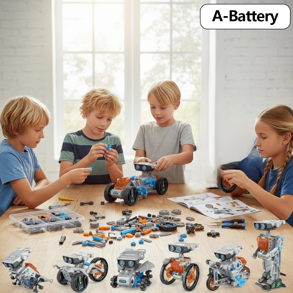 12-in-1 STEM Robot Building Kit – DIY Robotics & Engineering Set