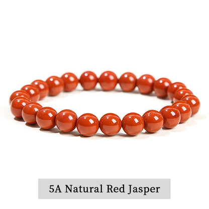 Natural Stone Bead Bracelet – Crystal Gemstone Stretch Bracelet