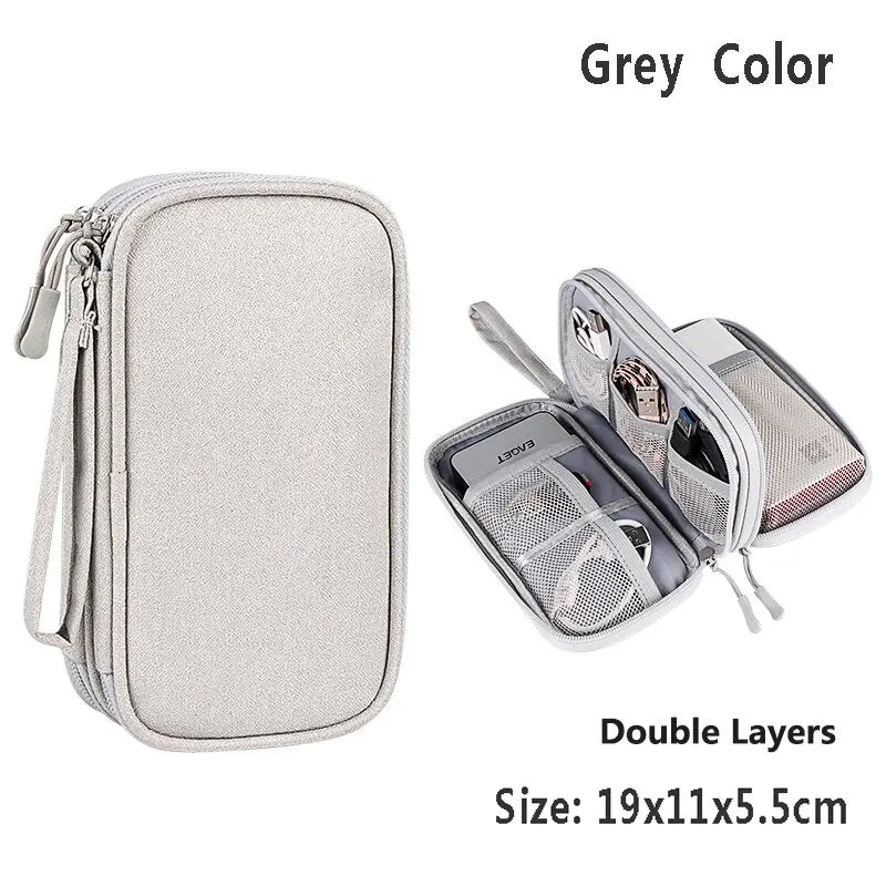 Electronic Cable Organizer Bag Waterproof Travel Storage Case