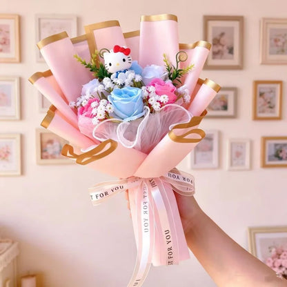 Hello Kitty Kulomi Melody With Artificial Flower Creative Bouquet