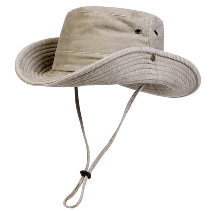 Men's Bucket Hat Wide Brim Sun Protection Fisherman Cap