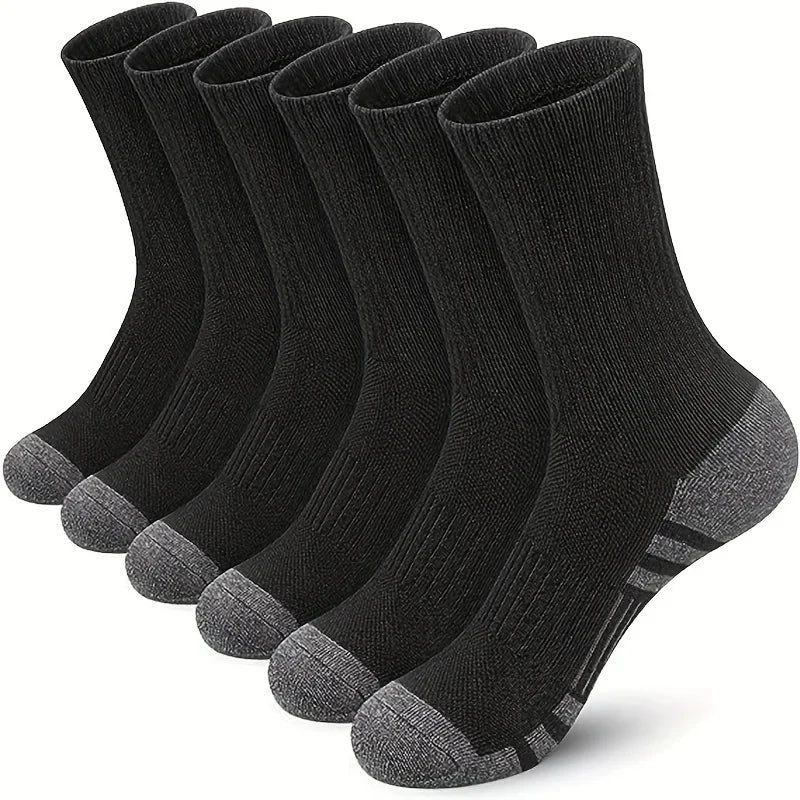 Men's Bamboo Fiber Socks Breathable Crew Sports Socks