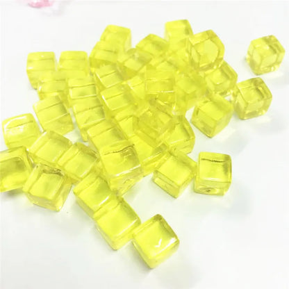 Transparent Cube Game Pieces Set – 50PCS Colorful Crystal Cubes
