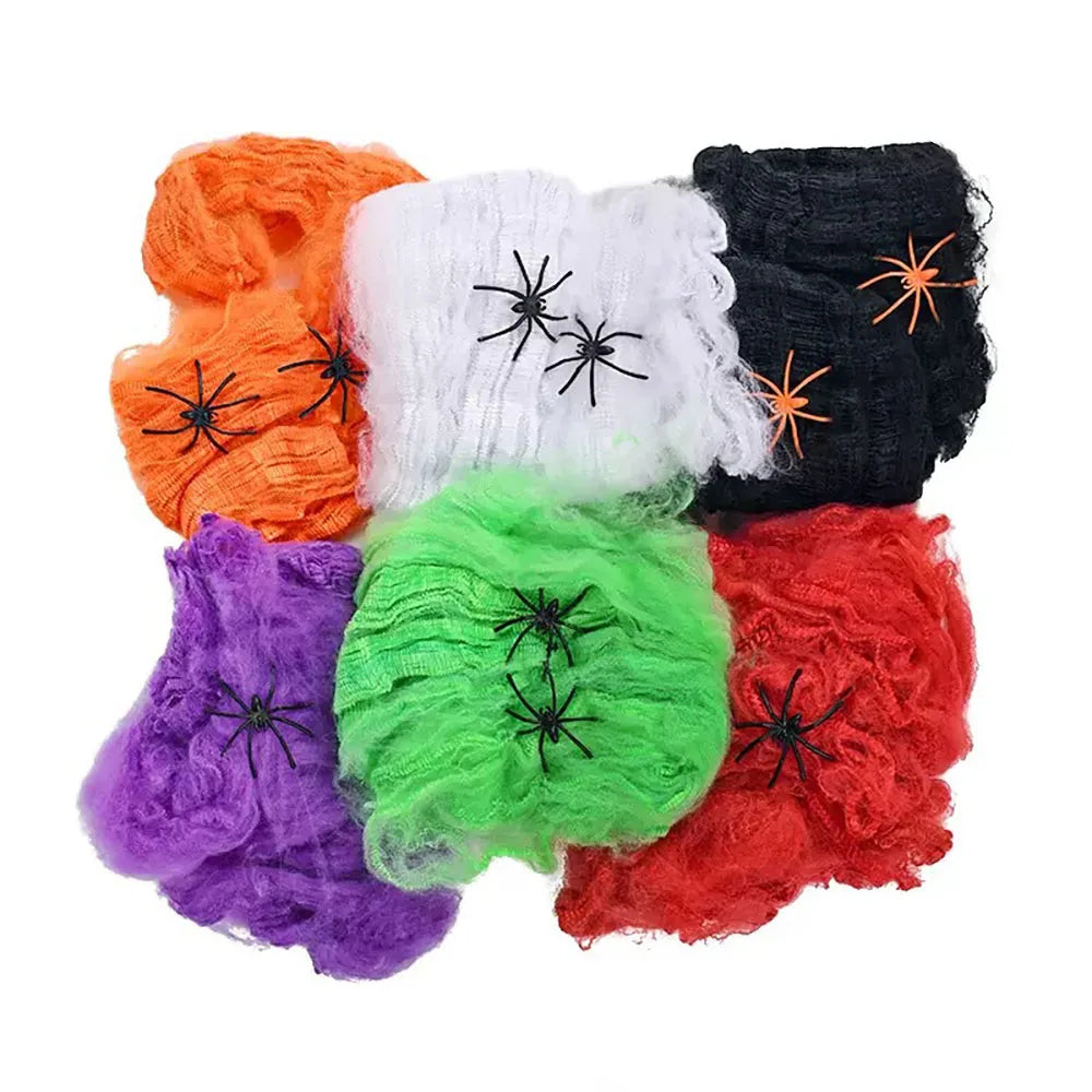 Halloween Spider Web Decoration with Spider Haunted House Decor