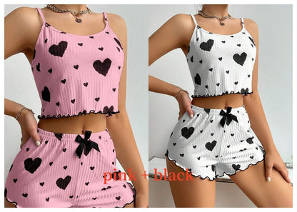 Women's Pajama Set 2 Piece Tank Top & Shorts Sleepwear