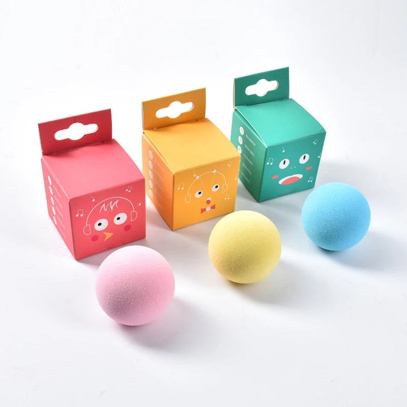 Interactive Cat Toy Ball Plush Catnip Squeaky Toy