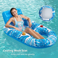 Inflatable Pool Float Lounger for Adults Swimming Pool Lake