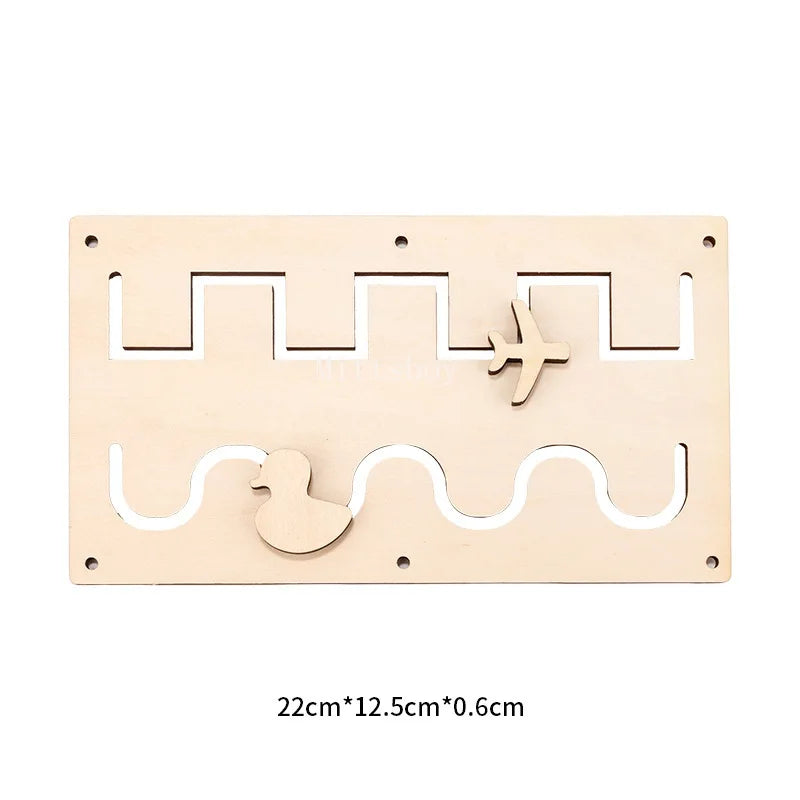 Montessori Busy Board Wooden Sensory Learning Toy
