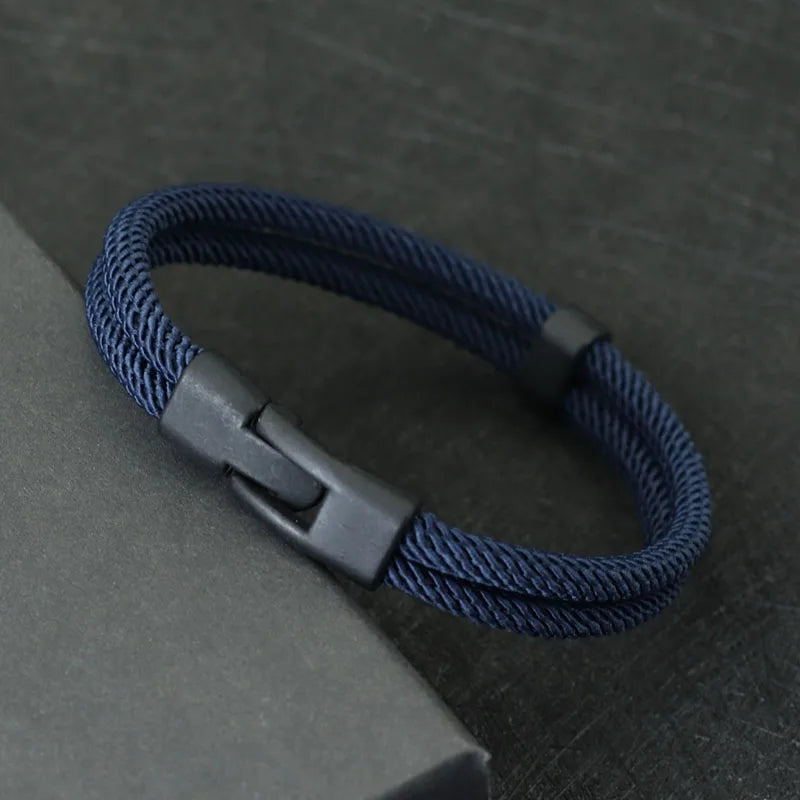 Men's Rope Bracelet – Double Layer Stackable Wristband