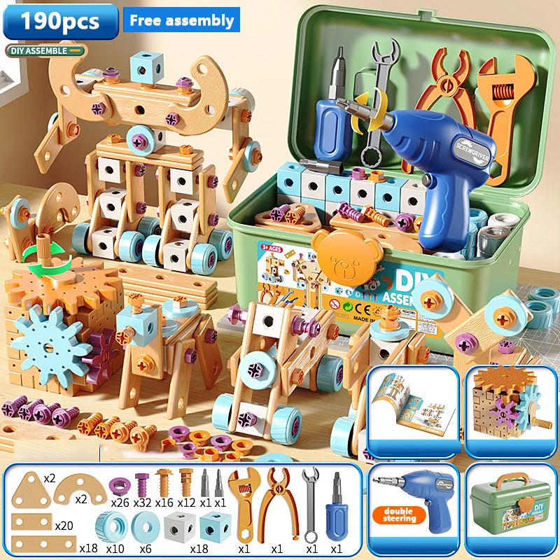 Nut and Bolt Puzzle Toy DIY Screw Assembly Educational Tool Set