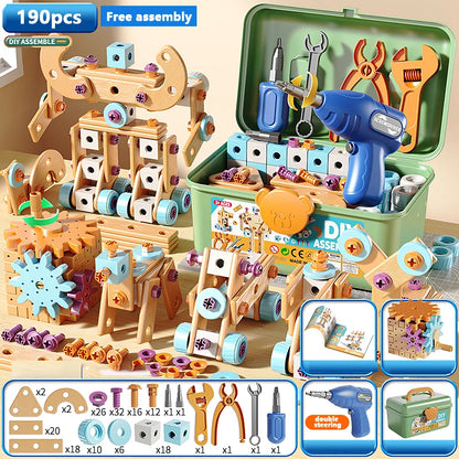 Nut and Bolt Puzzle Toy DIY Screw Assembly Educational Tool Set