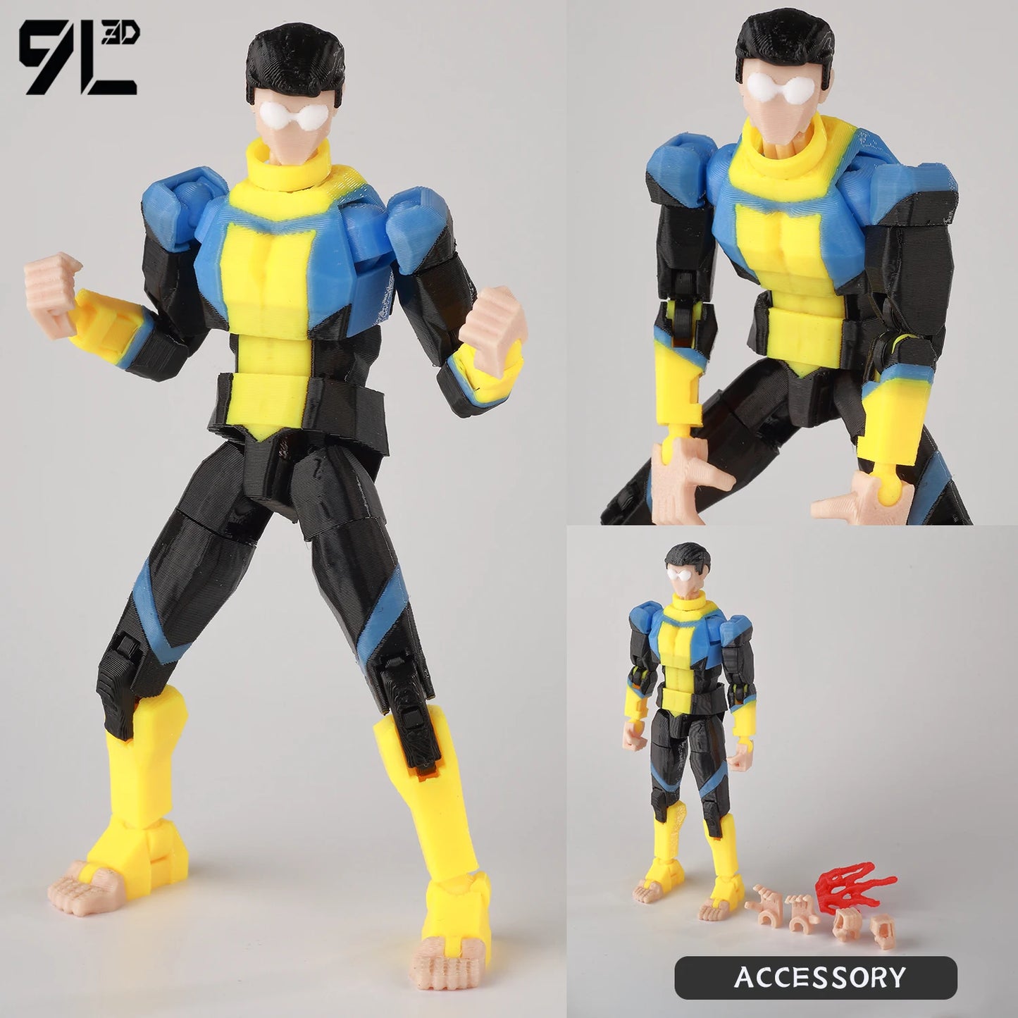 Invincible Boy Action Figure 14cm 3D Printed Poseable Model