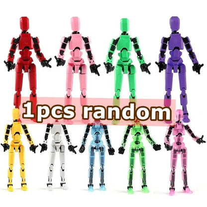 T13 Multi-Joint Robot Action Figure with Dog – 14cm Poseable Model