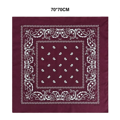 Oversized Paisley Bandana 70cm Cotton Hip Hop Head Scarf