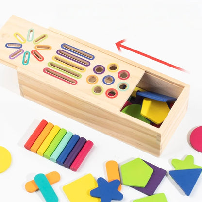 Wooden Color Sorting Toy – Shape Learning Game