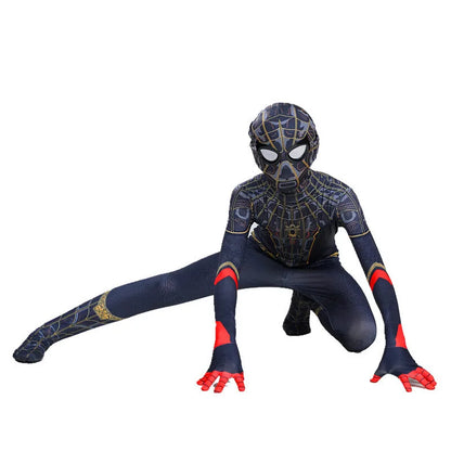 Kids Spider Superhero Costume with Mask Halloween Jumpsuit