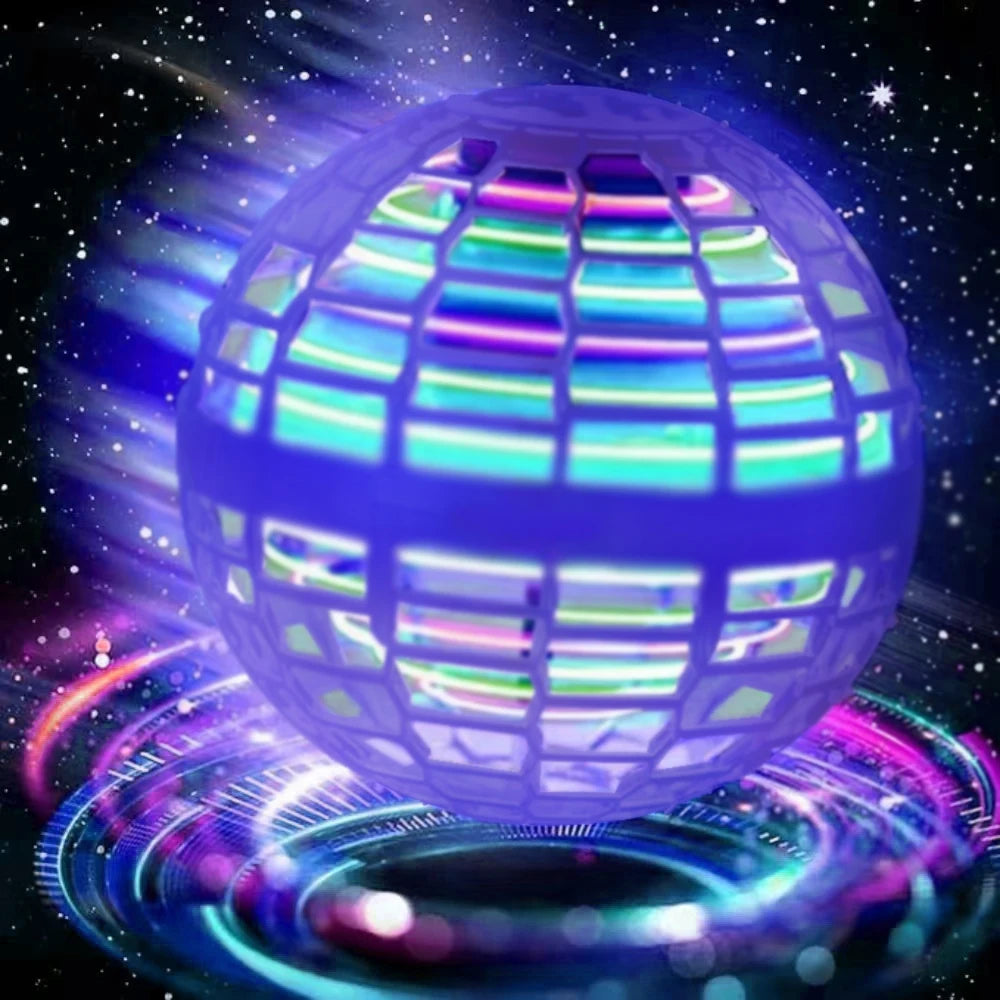 Flying Ball Toy with LED Lights & 360° Rotating Hover Design