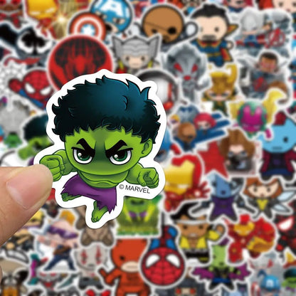 50PCS Cartoon Waterproof Stickers for Laptop Helmet & Skateboard