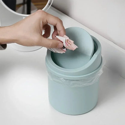 Mini Desktop Trash Can – Small Desk Bin with Flip Lid for Home & Office