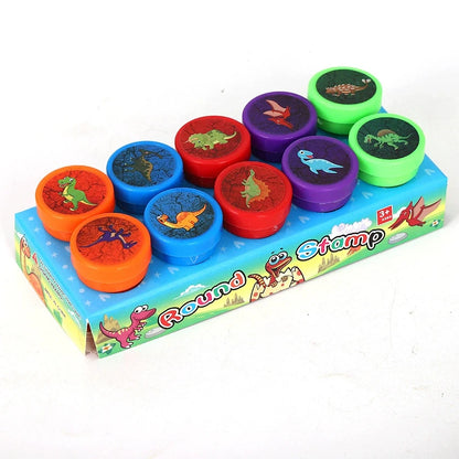 10PCS Kids Self Ink Stamps Set for DIY Crafts