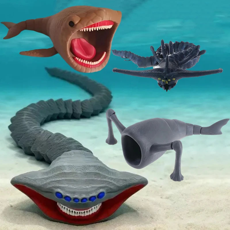 Deep Sea Monster Figure 3D Printed Movable Action Toy