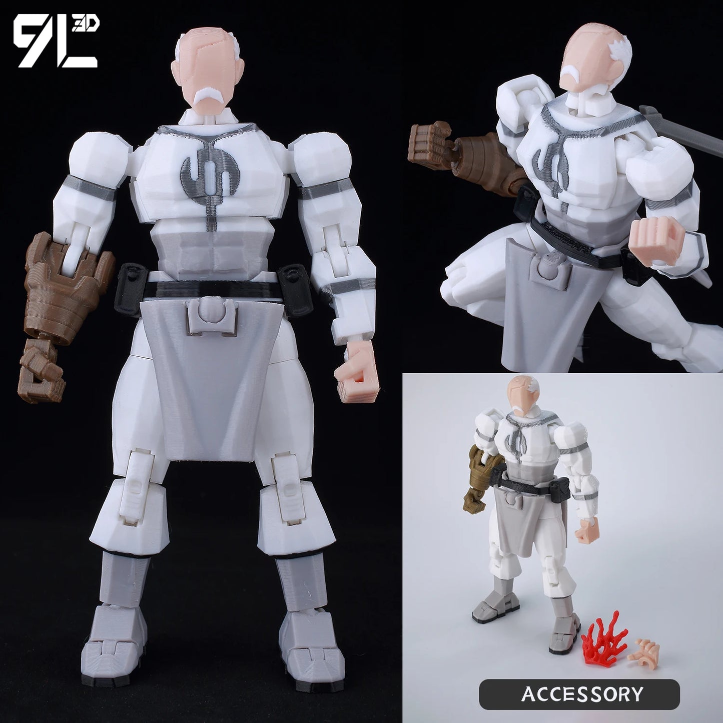 14cm Multi Jointed Action Figure 3D Printed Poseable Collectible Toy