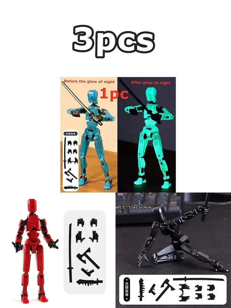 13-Joint Movable Robot Action Figure 3D Printed DIY Toy