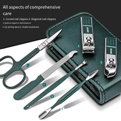 Nail Clippers Set 6 Piece Stainless Steel Manicure Kit