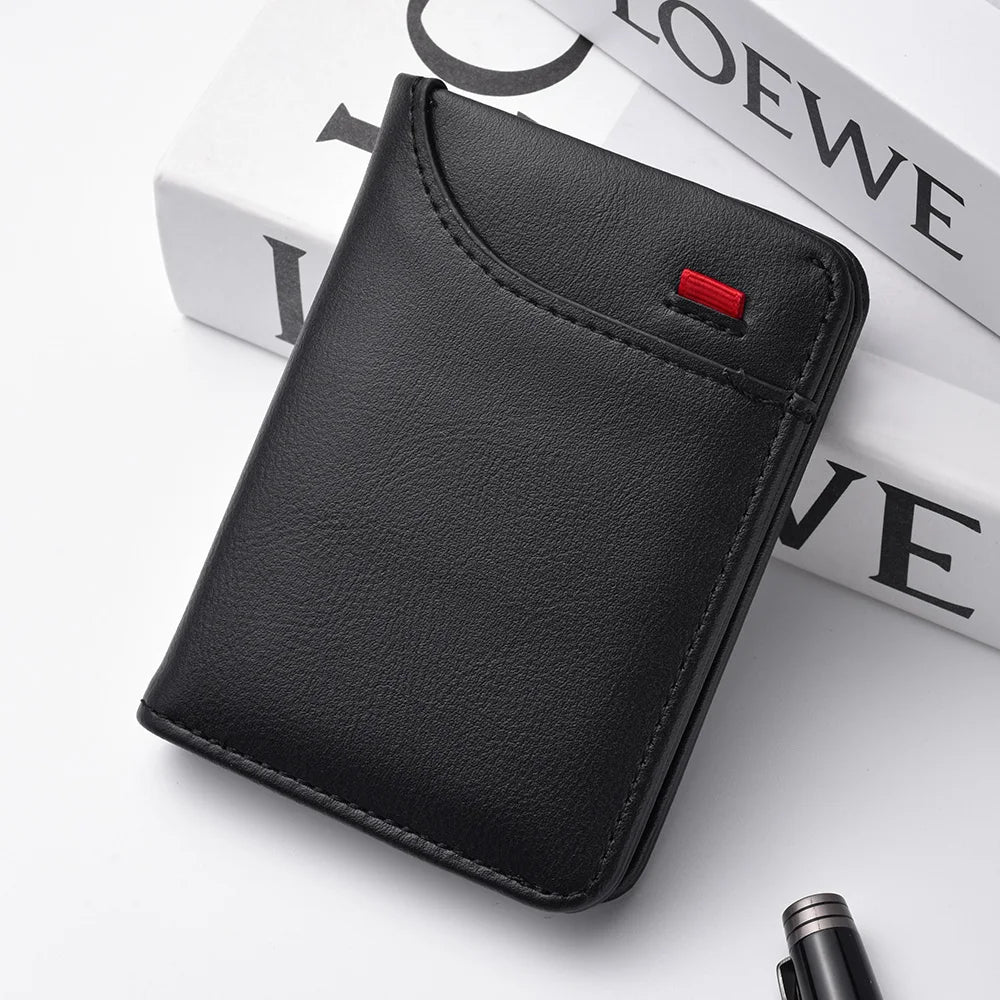 Men's Credit Card Wallet Ultra Thin PU Leather Mini Wallet