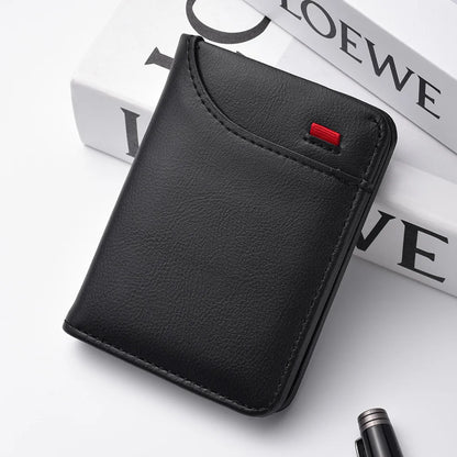 Men's Credit Card Wallet Ultra Thin PU Leather Mini Wallet