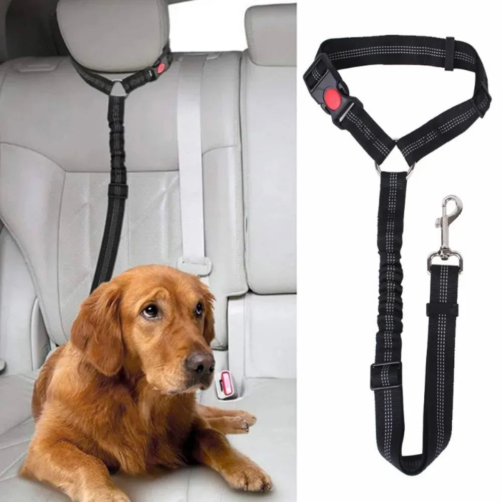 Dog Seat Belt – Adjustable Reflective Pet Car Safety Restraint