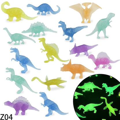 Glow in the Dark Dinosaur Toys 13/16PCS Mini Dino Set