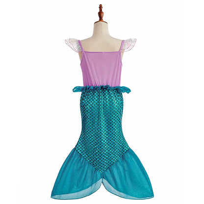 Girls Princess Dress Elsa Anna Kids Cosplay Costume