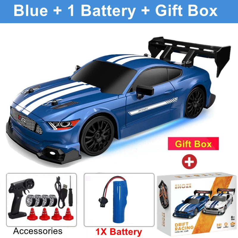 1:24 4WD RC Drift Racing Car with LED Lights – High Speed Remote Control Car