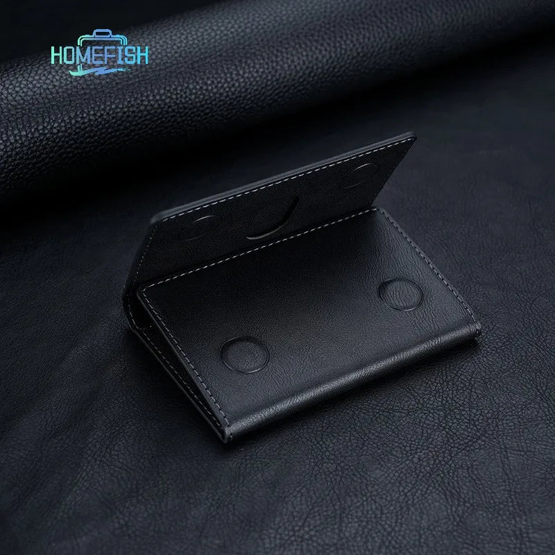 Mag Safe Card Holder PU Leather Magnetic Trifold Wallet