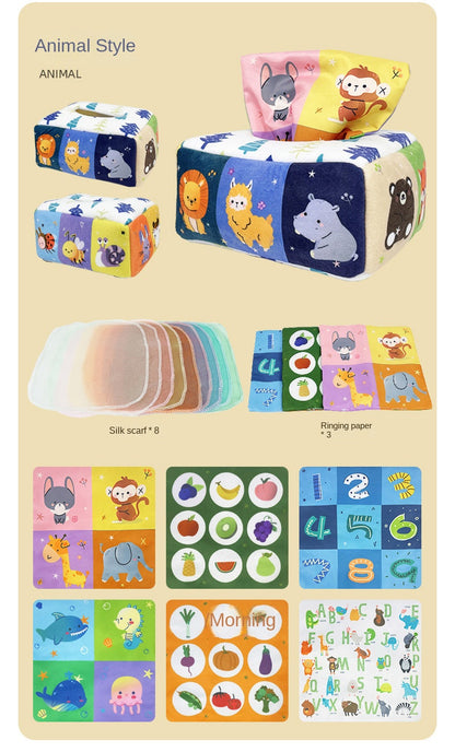 Magic Tissue Box Toy Montessori Sensory Learning Activity
