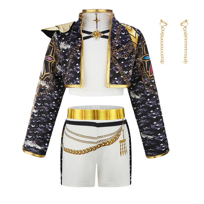 Girls Cosplay Costume Set 3PCS Kids Carnival Party Outfit