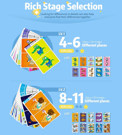 Find the Difference Game Concentration Training Puzzle Set
