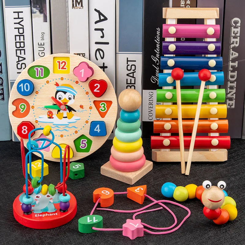 Wooden Baby Puzzles 3D Early Learning Educational Toy