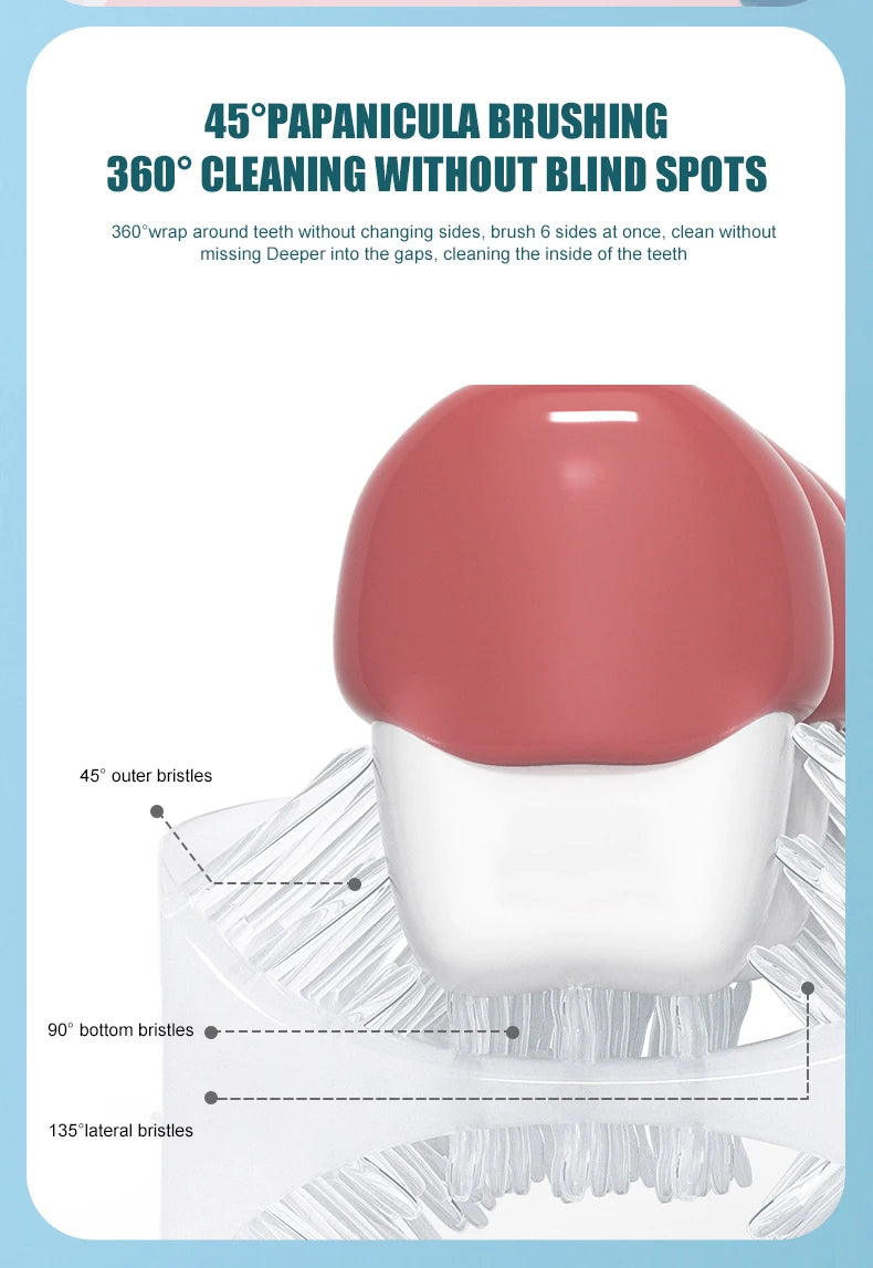 Kids U-Shaped Electric Toothbrush Rechargeable Sonic Brush