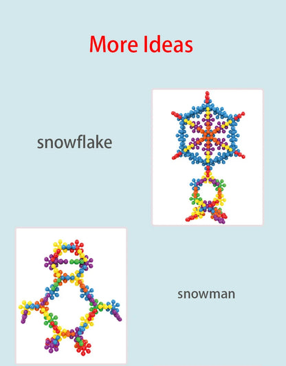 Plum Blossom Building Blocks Colorful Snowflake STEM Construction Toy