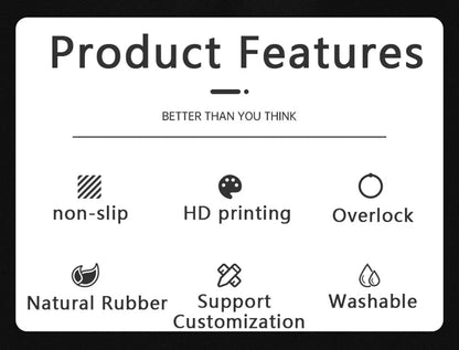 Small Mouse Pad Gaming Mat Non Slip Waterproof Stitched Edge