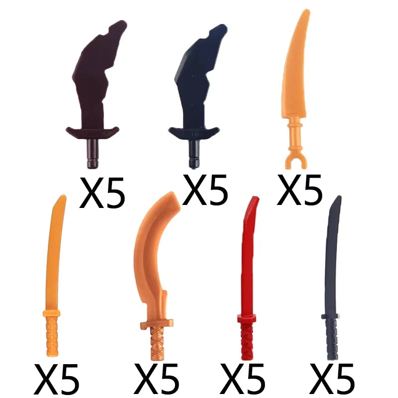 MOC Medieval Weapons Building Blocks – Castle Knight Parts